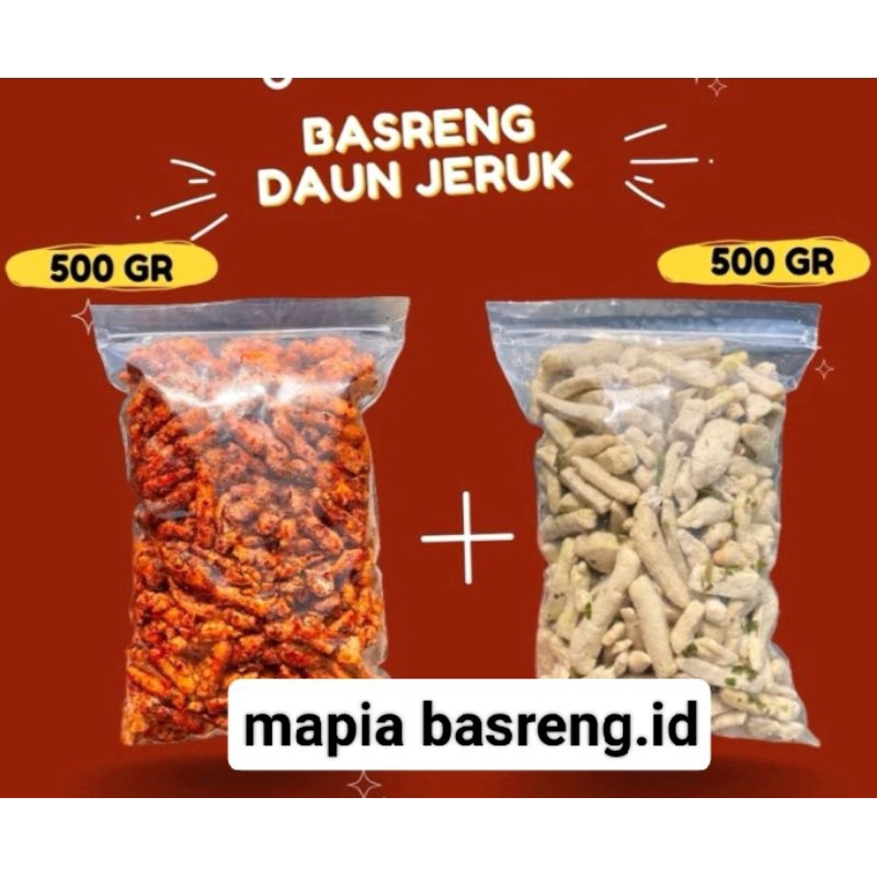 

Paket basreng pedas dan original pedas 500 gram original 500 gram aroma daun jeruk gratis ongkir