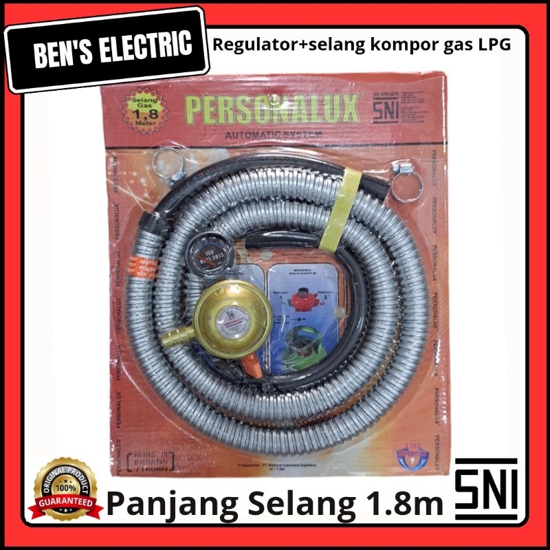 selang regulator kompor gas LPG meter personalux 1.8m murah
