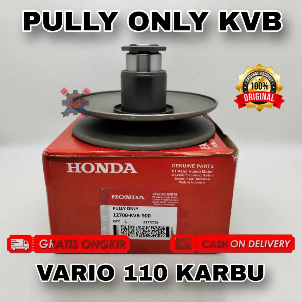 Pully Only Honda KVB Pulley Belakang Vario 110 Karbu Vario Techno 110 Puly Puli Kualitas Original AH