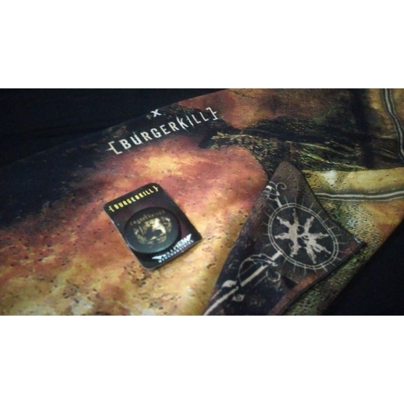 bandana pin BURGERKILL dua sisi