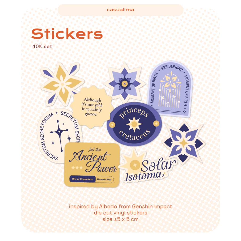 

Genshin Impact Albedo Die Cut Stickers by casualima