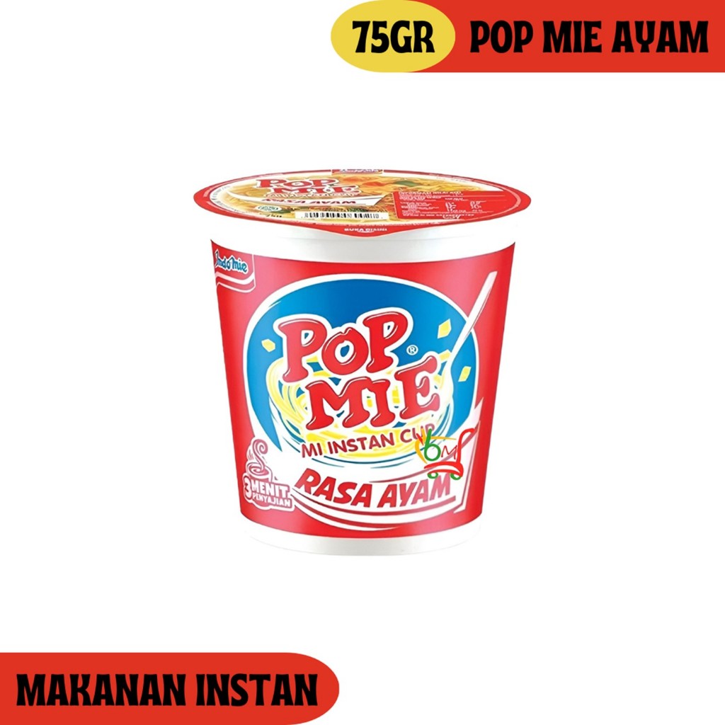 

Pop Mie Ayam Mie Instan Kuah Praktis Tinggal Seduh