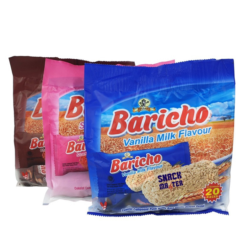 

-JUAL- Pusan Baricho Oat Cokelat Compound Rasa Coklat / Strawberry / Vanilla Isi 20 Pcs Terlaris