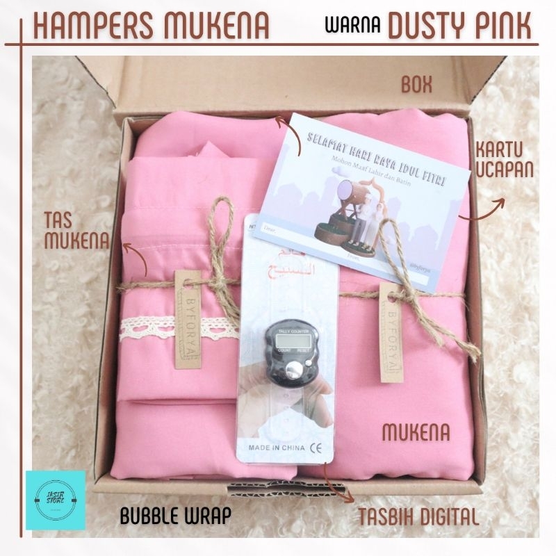 HAMPERS MUKENA KATUN DEWASA MUSLIMAH ALAT SHOLAT PEREMPUAN WANITA GIFT BOX HADIAH KADO WEDDING