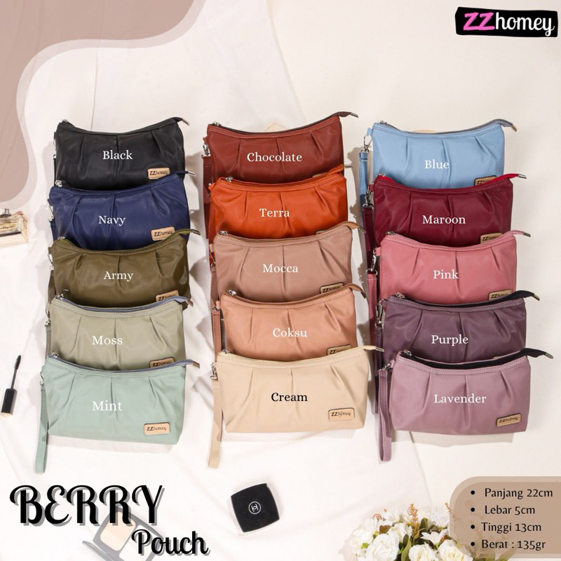 Berry by ZZ Homey - Totebag Slingbag Pouch - Tas Wanita selempang simple dompet - Ready Stock - bery