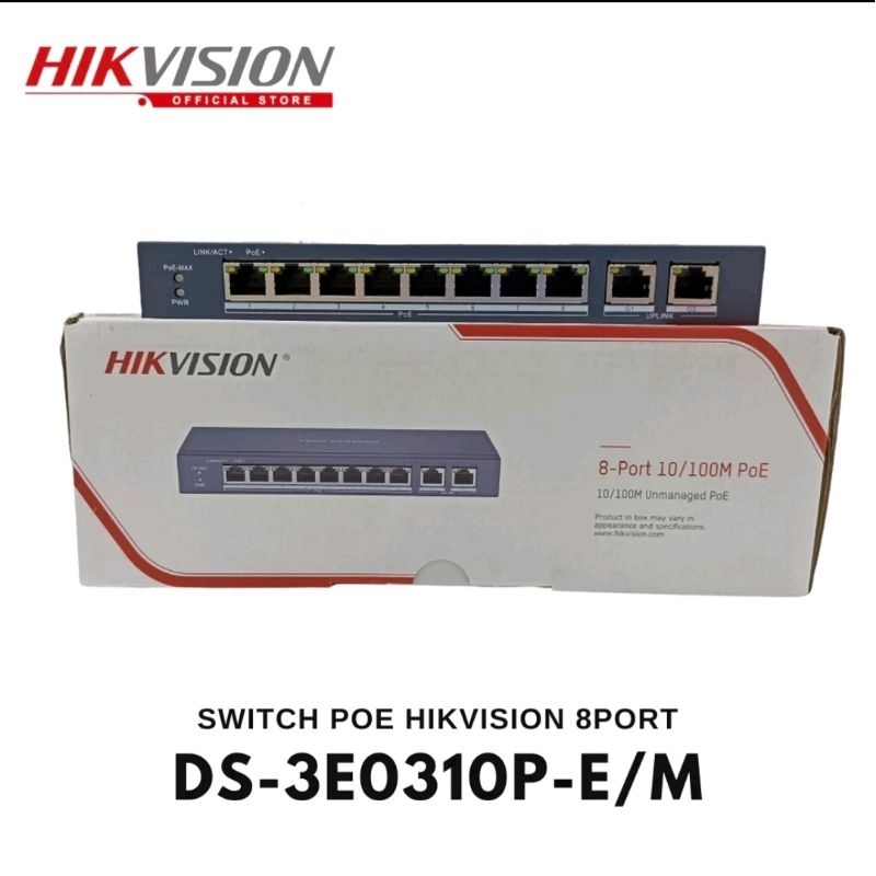HIKVISION switch hub 8 port 10/100 poe