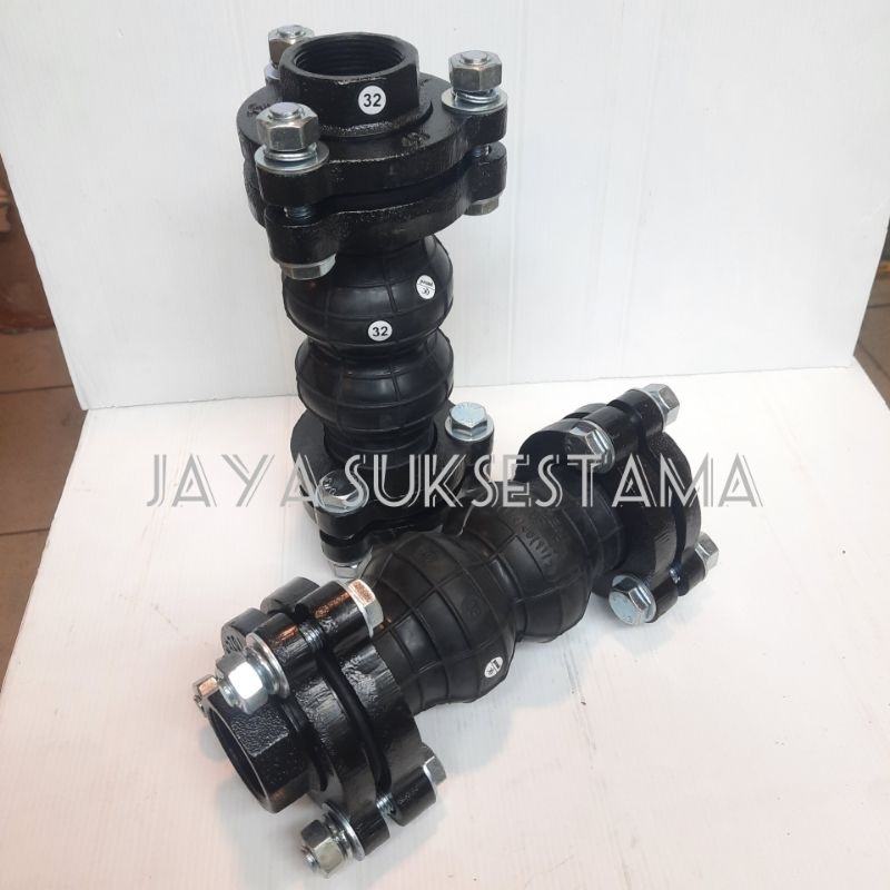 Flexible Rubber Joint Twinflex Drat 1 1/4" inch Flexible Joint 2 Gelombang TOZEN