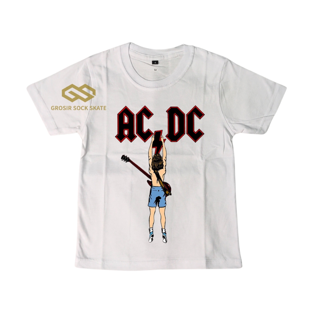 KAOS BAND ANAK/ KAOS MUSIK ACDC PUTIH