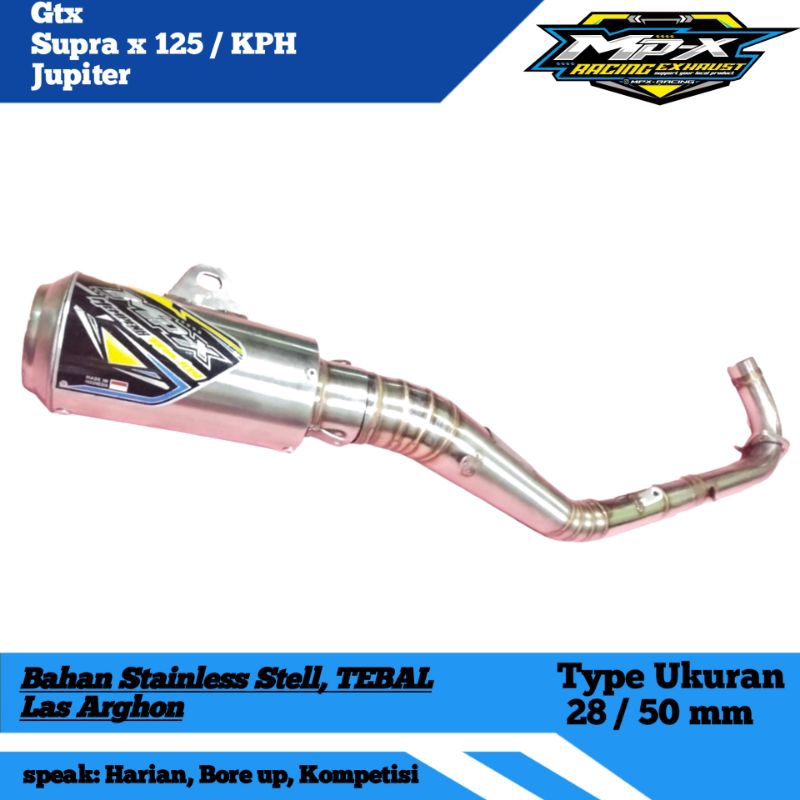 KNALPOT PIPA LEHER GTX JUPITER Z Supra x 125 / silincer original mpx racing