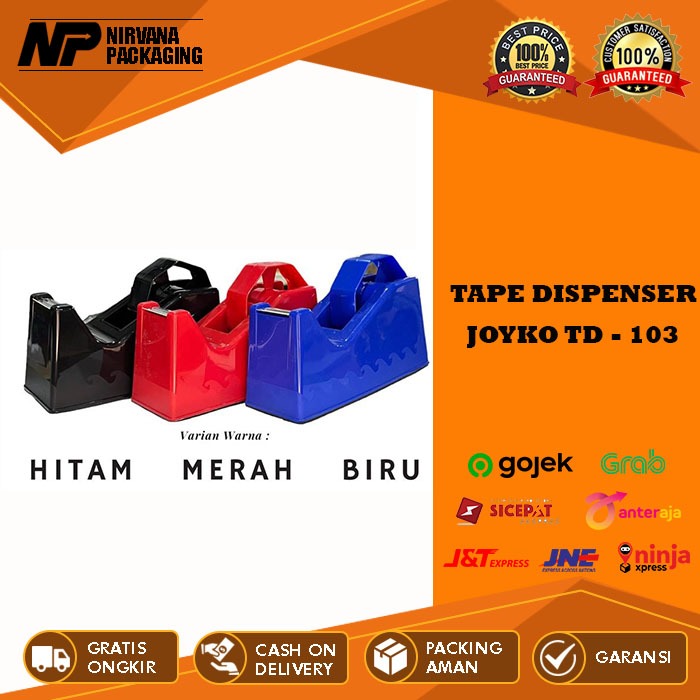 

TAPE DISPENSER / CUTTER JOYKO TD 103 - TD103 PEMOTONG / TEMPAT LAKBAN ISOLASI SOLATIP