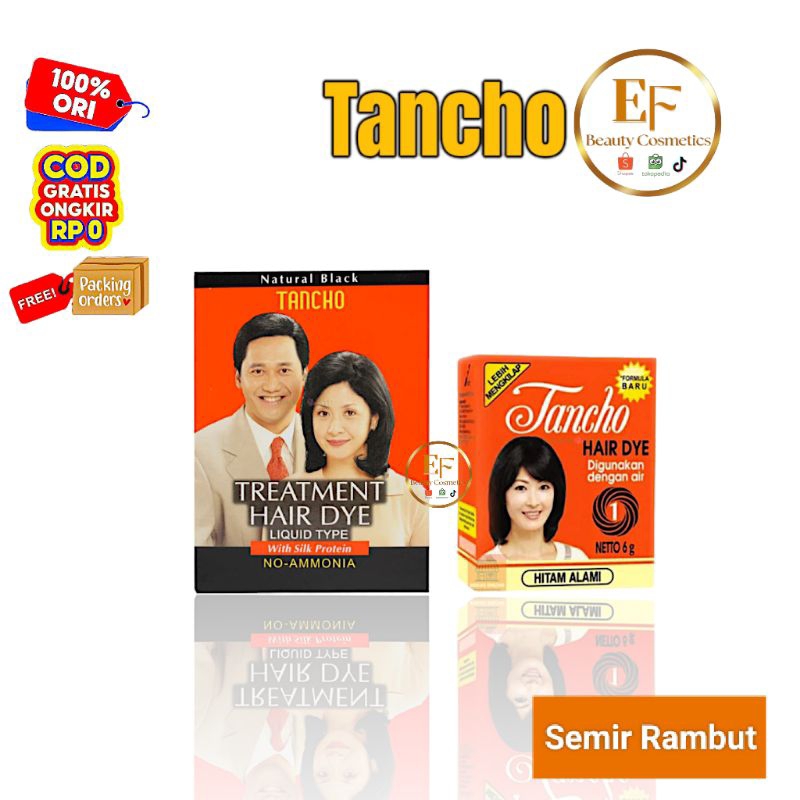 TANCHO Treatment Hair Dye Liquid | Hair Dye Powder Natural Black
