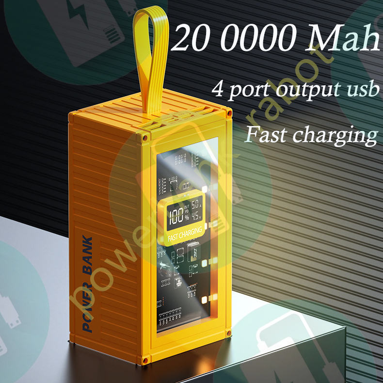 Power bank rabaa 200000mah powerbank fast charging With Led Digital Display murah