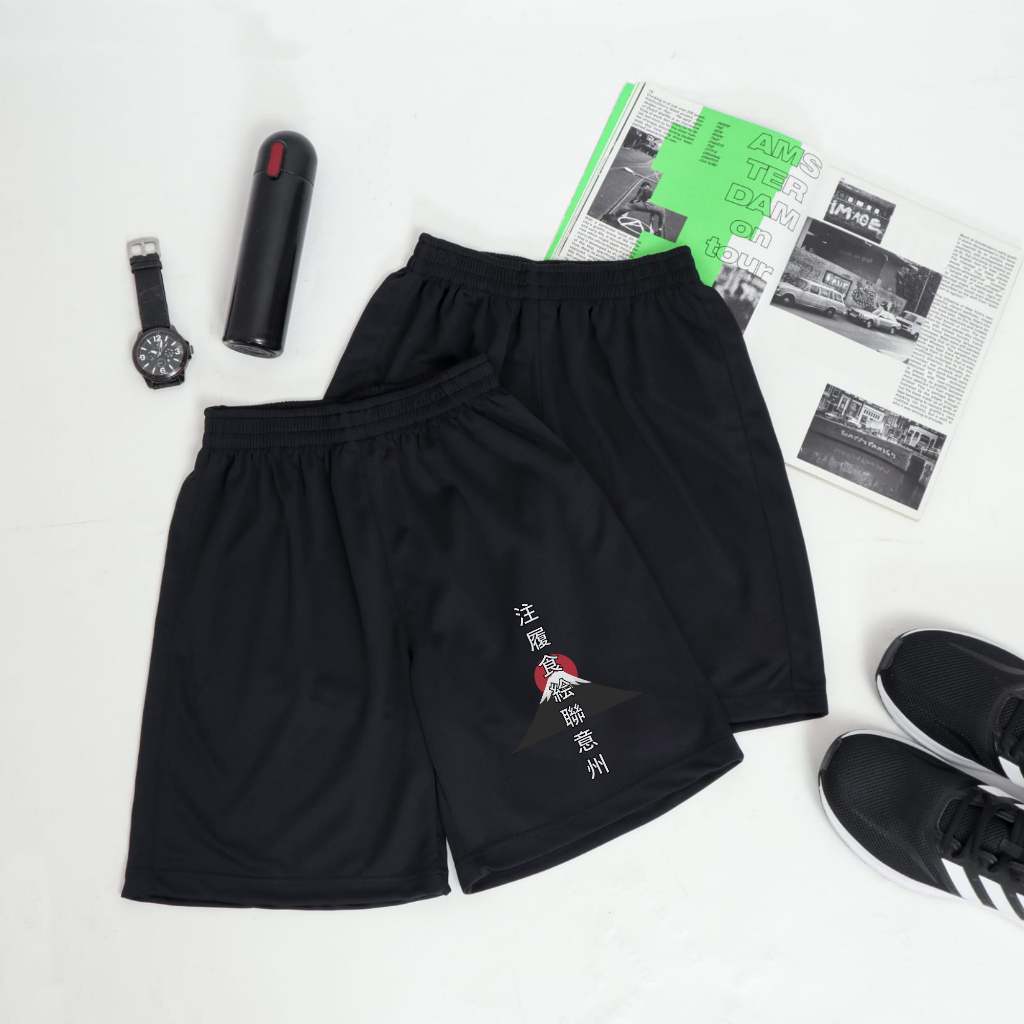 Celana Pendek CLIQUERS JAPAN Boxer Daleman  Unisex Bahan Lotto Bersaku Rumah Santai Keren