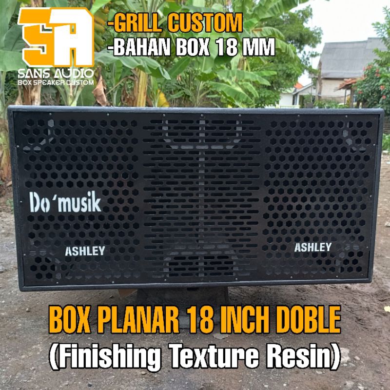 Box speaker planar 18 inch doble finishing