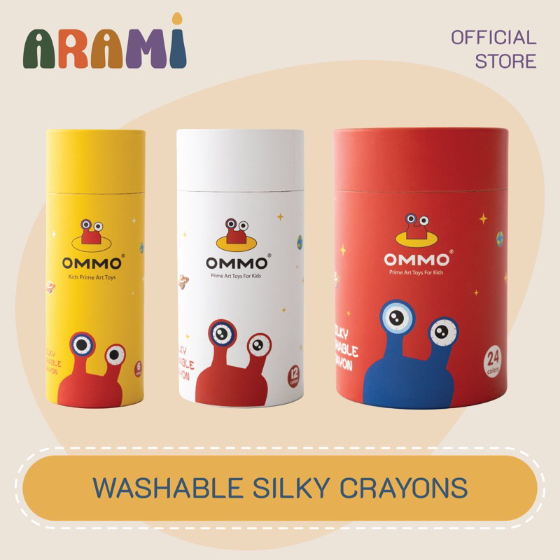 

OMMO ARAMI Washable Silky Crayons Krayon Sutra Halus Mainan anak