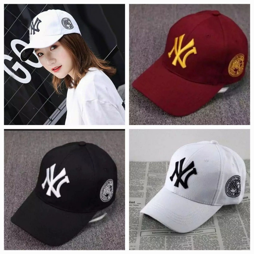 COD NEW 2024 Topi Baseball Dewasa Pria Wanita Bordir NY Bulat Terbaru