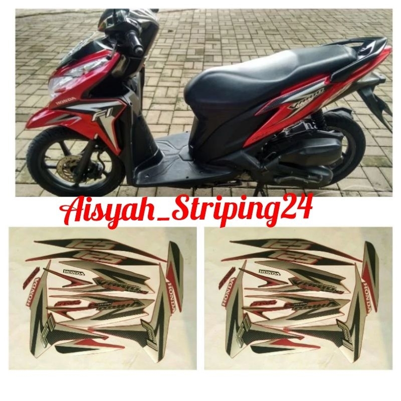 stiker striping vario techno 125 fi old 2013 merah