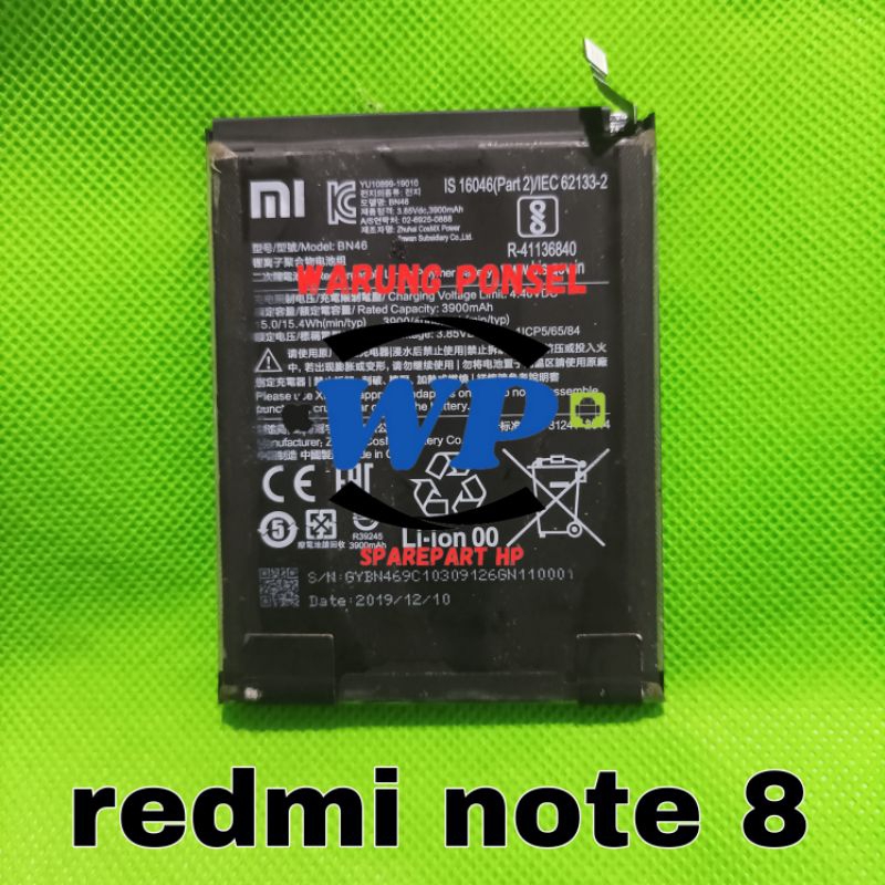 BATU BATREI BATRE REDMI NOTE 8 BN46 ORI COPOTAN NORMAL