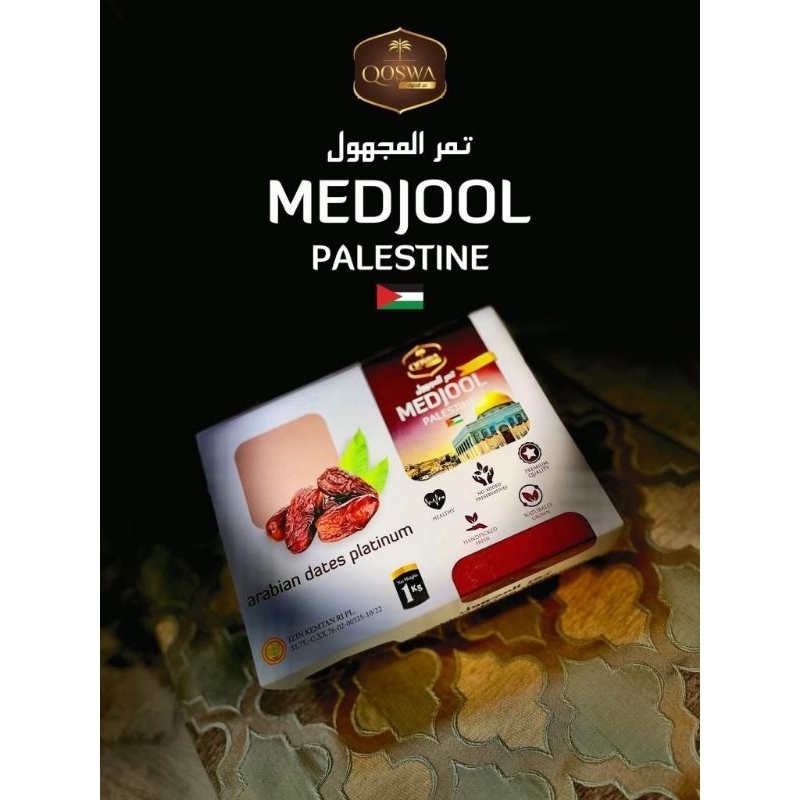 

KURMA MEDJOOL PALESTINE Merk Qoswa Arabian Dates Platinum 1Kg