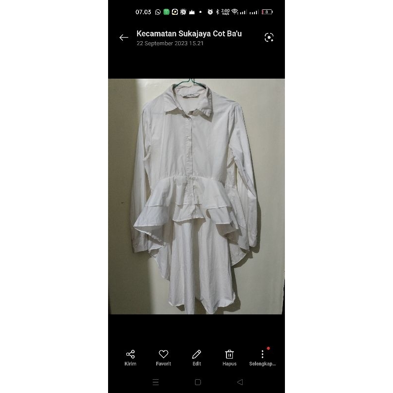 baju zara original store preloved