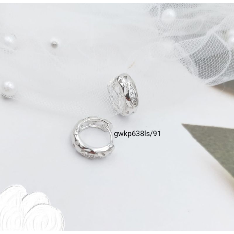 Anting Xuping Mas Putih mata kecil minimalis