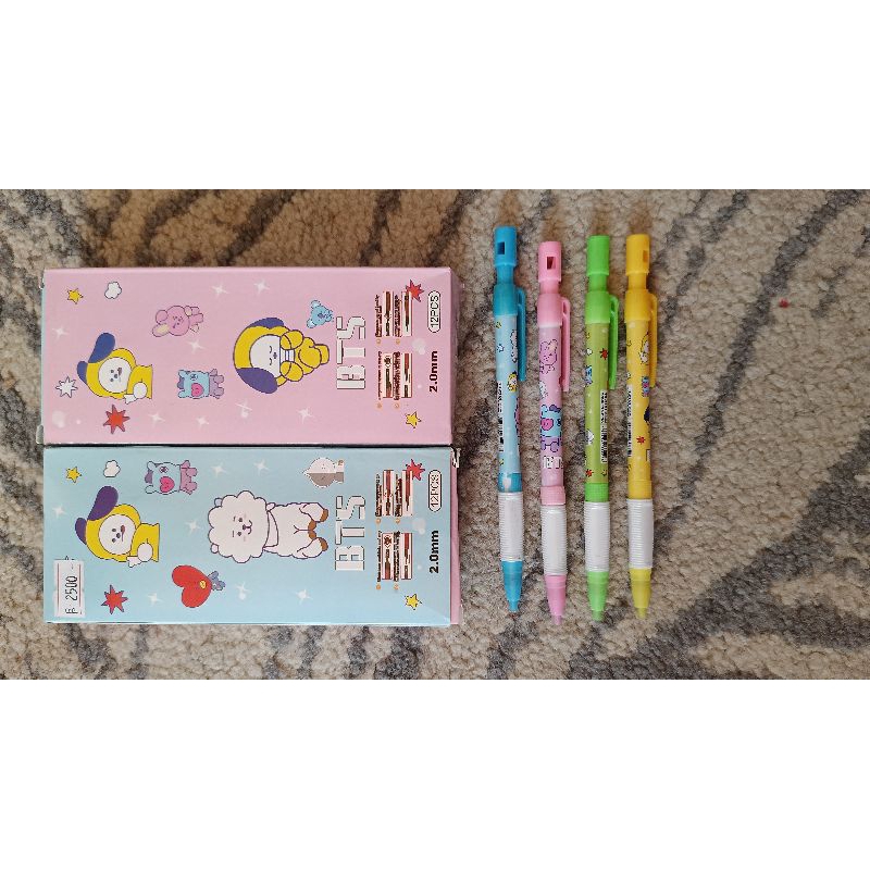 

pensil mekanil fancy bt21 perbox isi 12 pcs 2.0mm