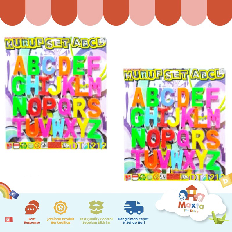 Huruf Set ABCD (DT1212) - Mainan Edukasi Alfabet Warna