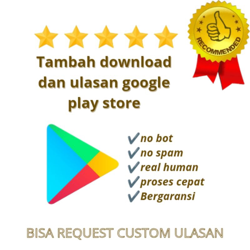 jasa tambah download//rating//ulasan//google play store Murah