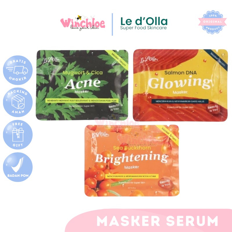 ❤️WINCHLOE❤️ 𝐋𝐄 𝐃’𝐎𝐋𝐋𝐀 𝐒𝐄𝐑𝐔𝐌 𝐌𝐀𝐒𝐊𝐄𝐑 |LEDOLLA MUGWORT & CICA ACNE UNTUK BERJERAWAT|LEDOLLA SEABUCKTHO
