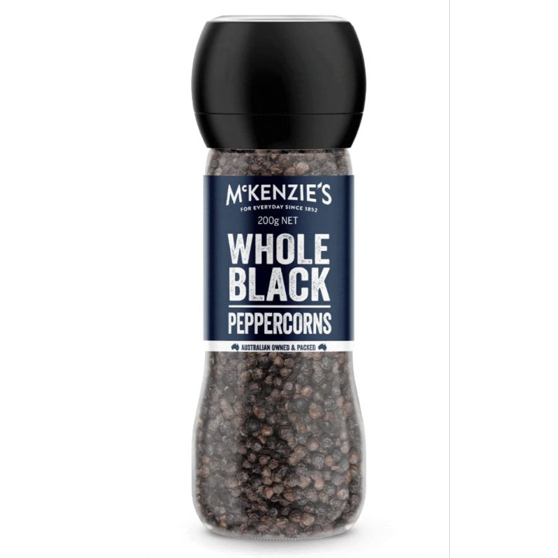 

MCKENZIE'S WHOLE BLACK PEPPERCORNS NET 200 G/BEST BFR 06/2024