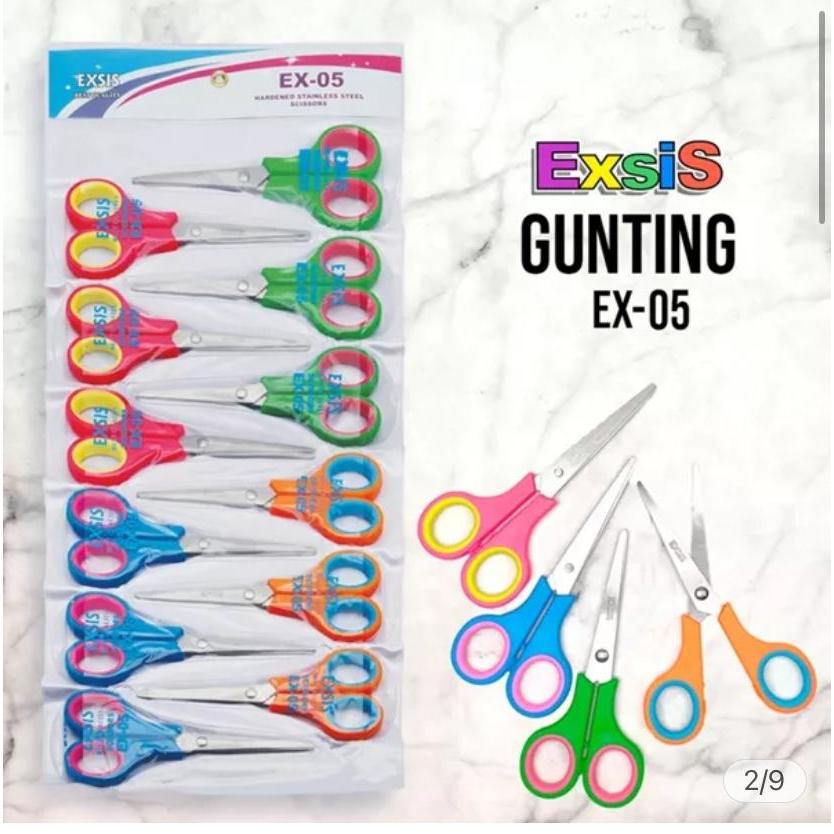 

[MaxMart]12pcs Gunting warna / 1renteng Gunting sizeEX-04/EX-05/EX-06