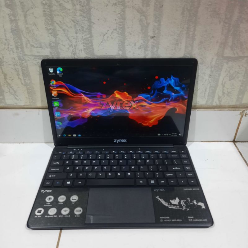 Laptop Zyrex Sky 232, Ram 4/256Gb+64Gb Black BERGARANSI.
