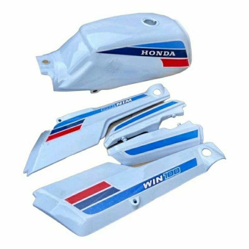 Paket Body Bodi Honda Win100 Win Tangki Set Bok Aki Caver aki Depan Belakang Warna Hitam Biru Merah 