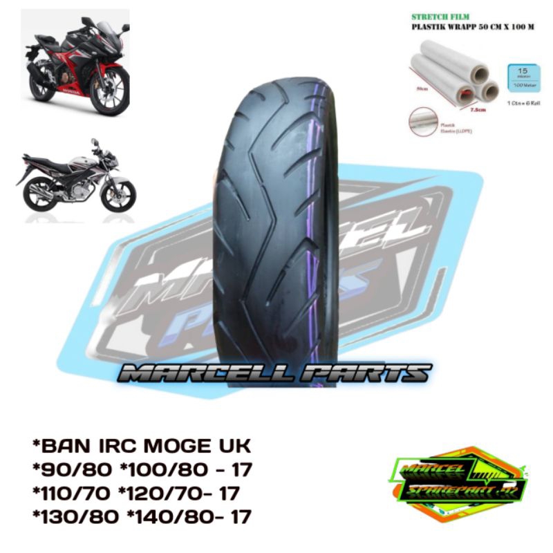BAN COPOTAN MOGE MEREK IRC UK 120/70 - 17 BAN COPOTAN BELAKANG VIXION CBR