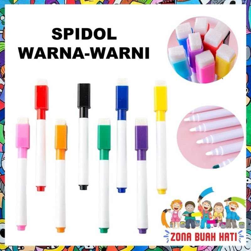 

MS - 1 Set Isi 8pc Spidol Warna Warni + Penghapus 2 IN 1