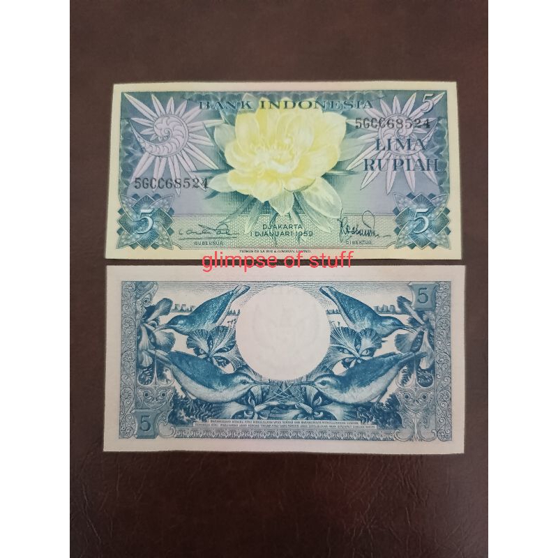uang kuno 5 rupiah tahun 1959