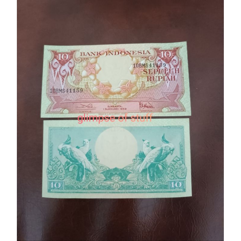 uang kuno 10 rupiah tahun 1959