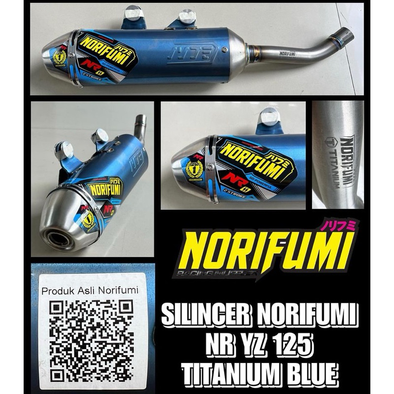 SILINCER NORIFUMI ORIGINAL NR YZ 125 TITANIUM BLUE