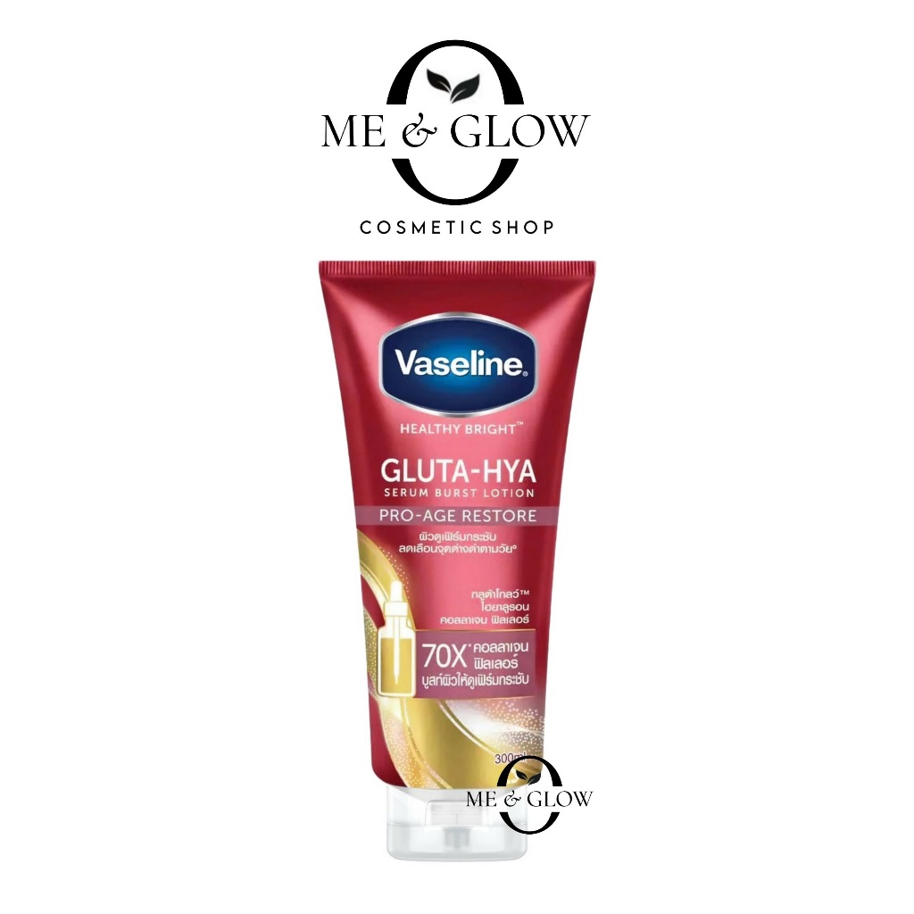 VASELINE HEALTHY BRIGHT GLUTA-HYA PRO AGE RESTORE 300ml - BODY LOTION SERUM VASELINE JUMBO - ORIGINA