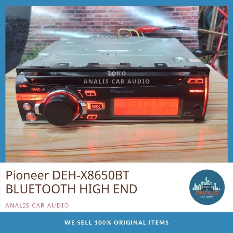 Head Unit Single Din Pioneer DEH-X8650BT MIXTRAX BLUETOOTH USB and iPod Control HIGH END SERIES Audi