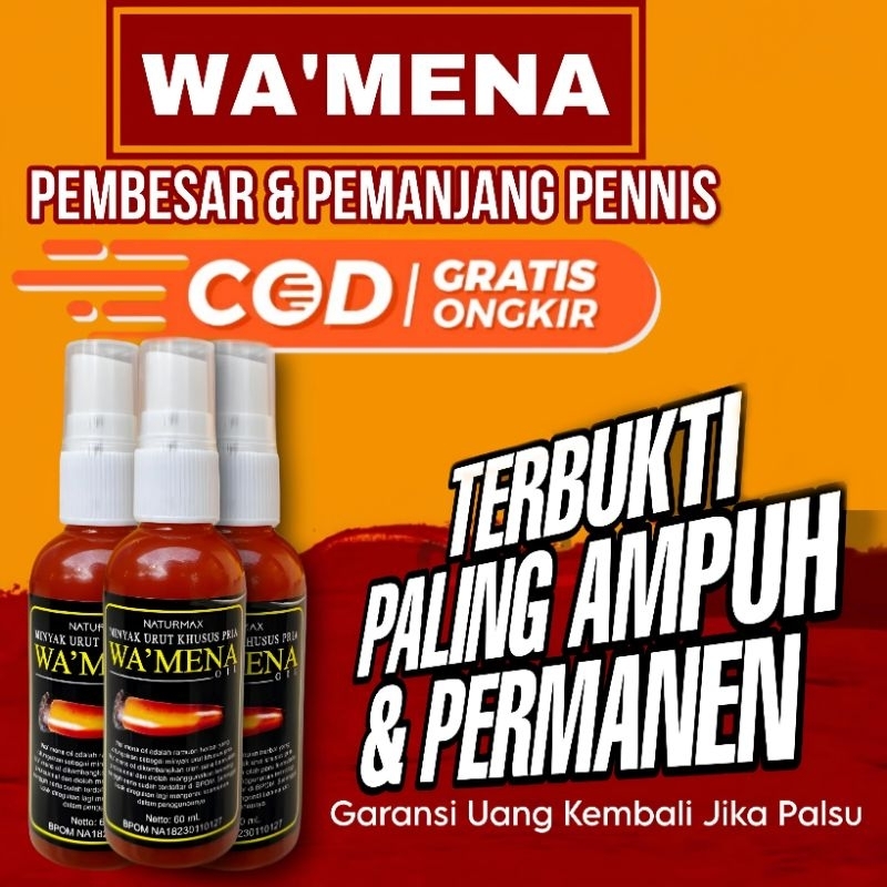 WA'MENA OIL BPOM asli 100% original minyak oles urut mr p bikin besar dan panjang permanen tanpa efek samping WAMENA