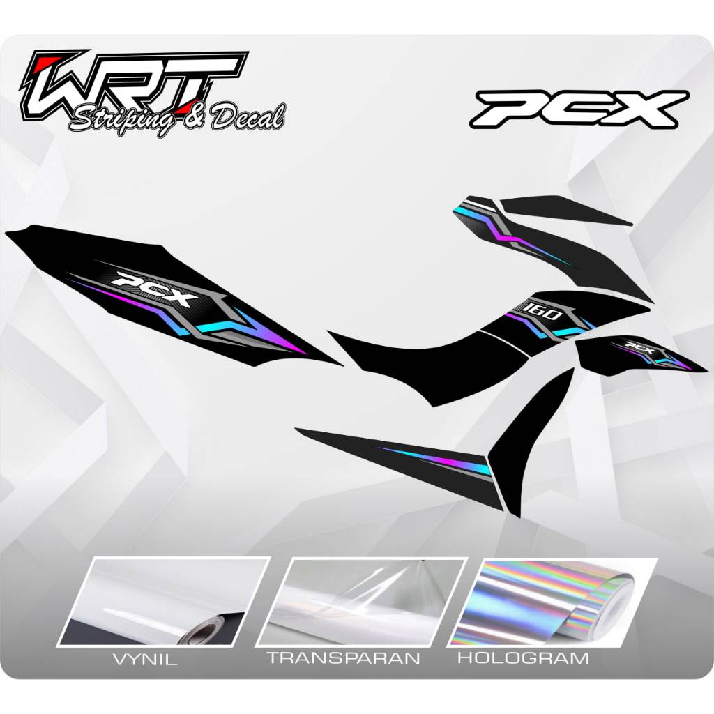 Striping PCX 160-Stiker Decal PCS 160 Racing Simpel