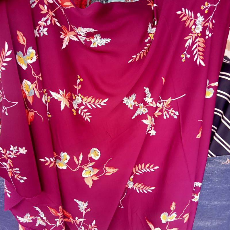 Kain Zara Crepe Premium - Kain Zara Silk - Kain Crepe - Kain Zara Crepe Garmen - Kain Lembut - Kain 