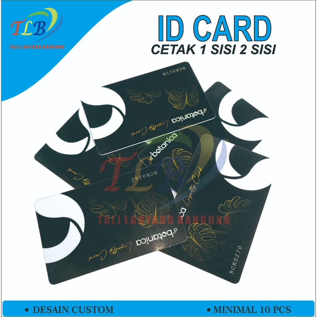 

Cetak kartu id card custom,kartu parkir,kartu visitor,kartu anggota,kartu peserta std ISO bahan PVC ketebalan 0,9mm Awet(LAMINASI DOFF)