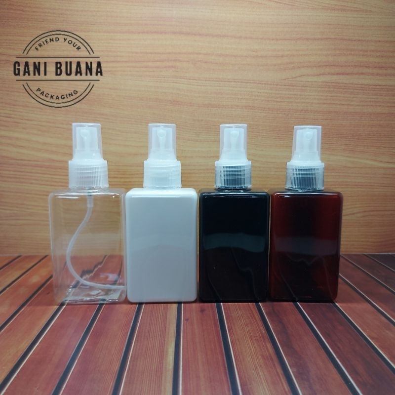 BOTOL SPRAY 100ML KOTAK TUTUP SPRAY NATURAL/BOTOL SPRAY 100ML BOKO PET