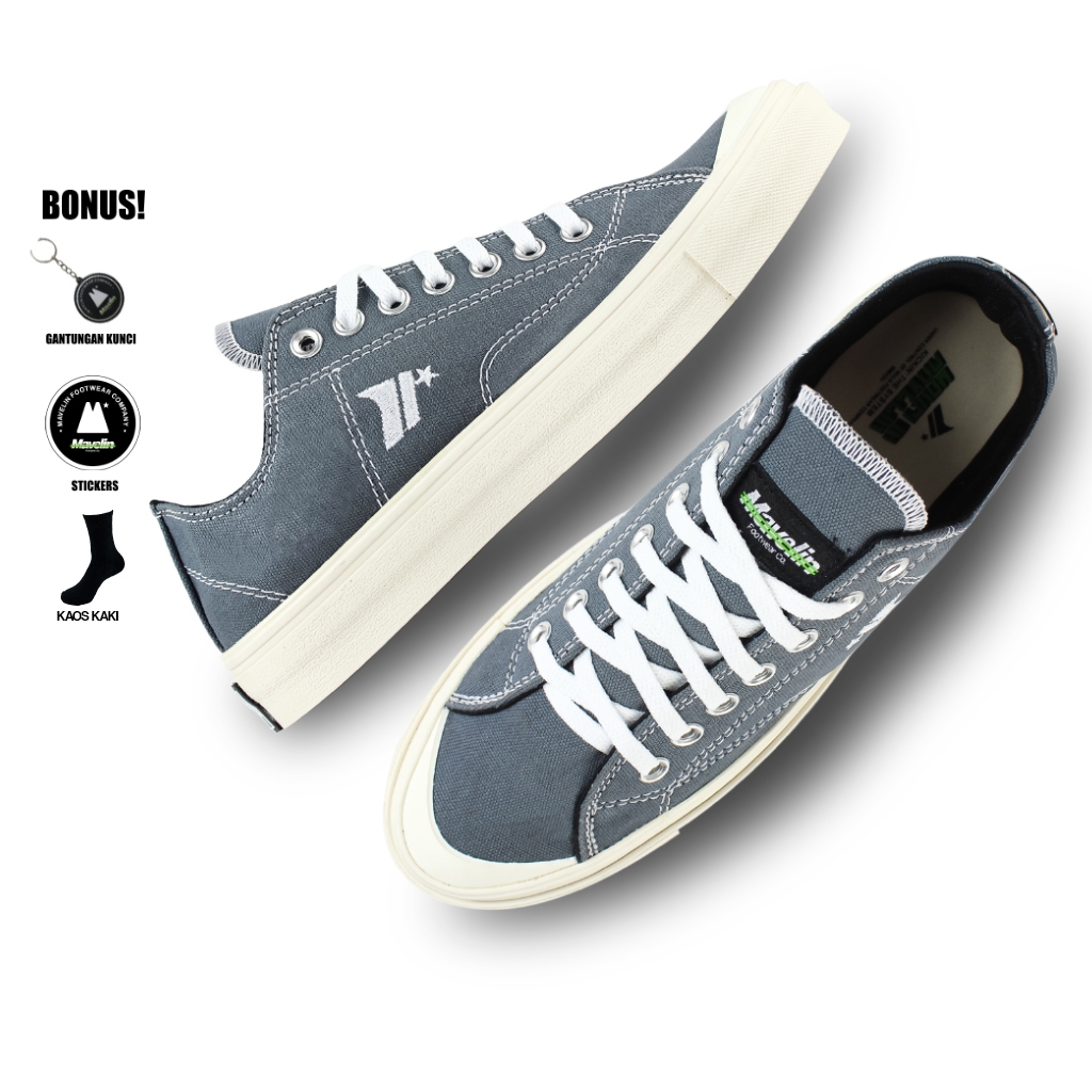 Mavelin - Classic Andro Low Grey - Sepatu Sneakers Casual Pria Wanita | Sepatu Original