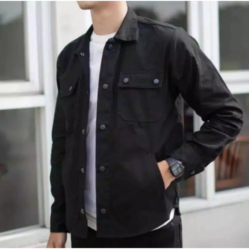SEMI PARKA / KEMEJA SEMI PARKA PRIA WANITA / BAHAN CANVAS