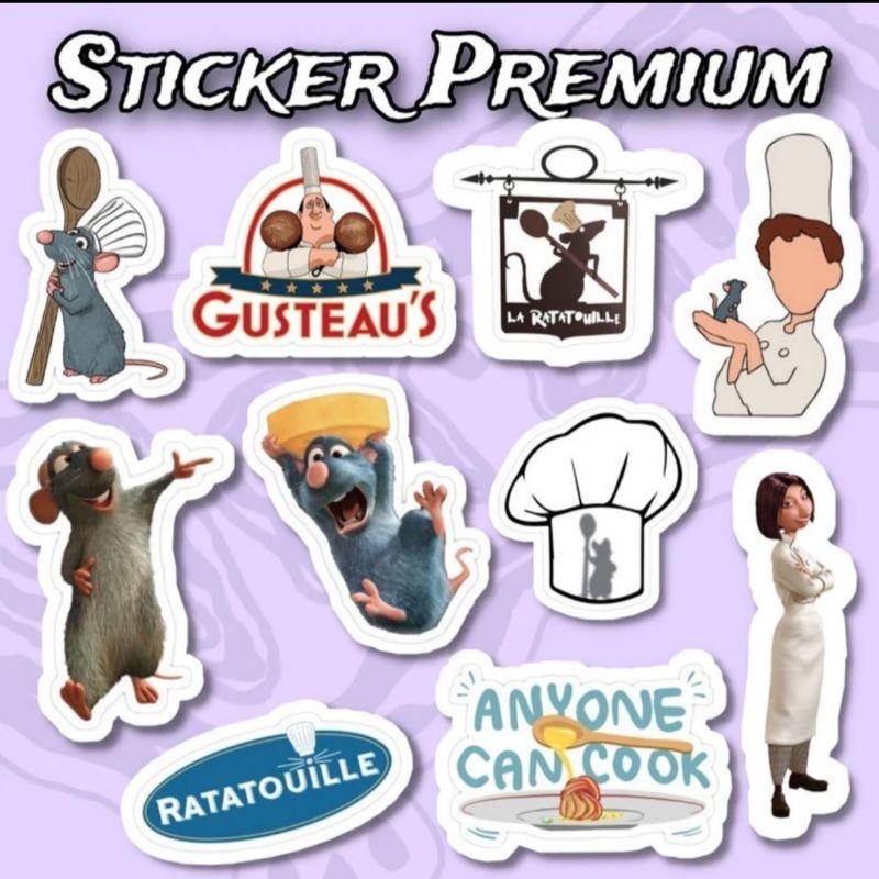 

Sticker rattaouille Pack 10pcs Premium Waterproof