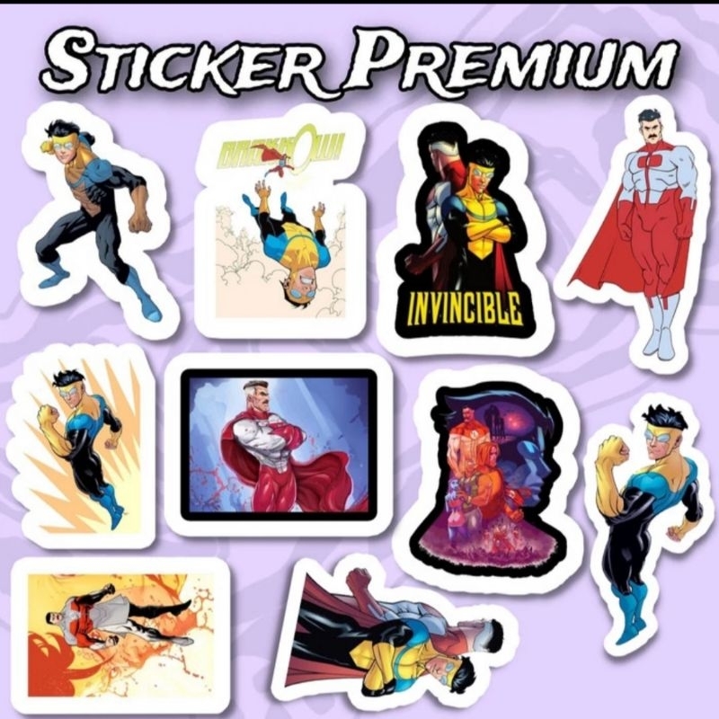 

Sticker the invincibles Pack 10pcs Premium Waterproof