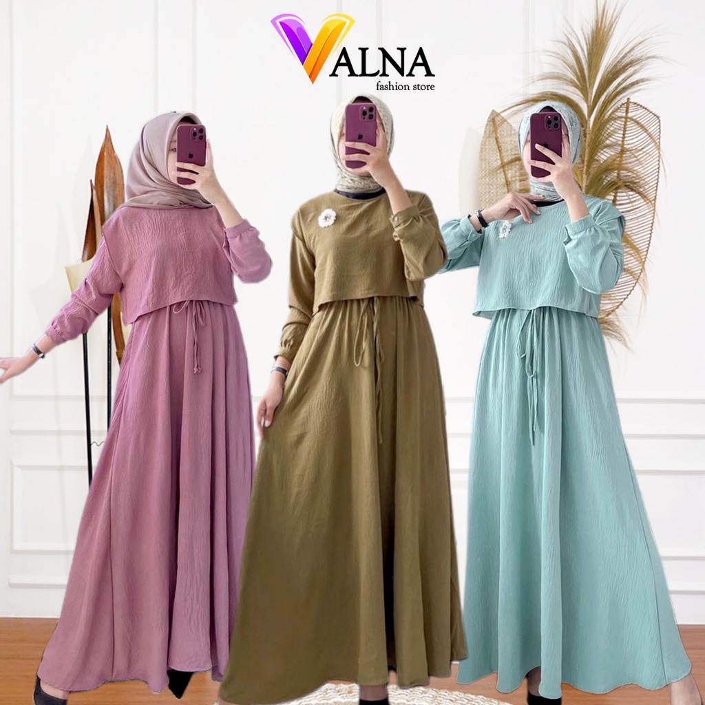 GAMIS REMAJA SYARI GAMIS KAJIAN DRESS GAMIS ALESHA